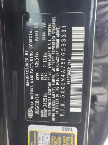 Photo 11 VIN: 5XXGM4A75FG393331 - KIA OPTIMA LX 