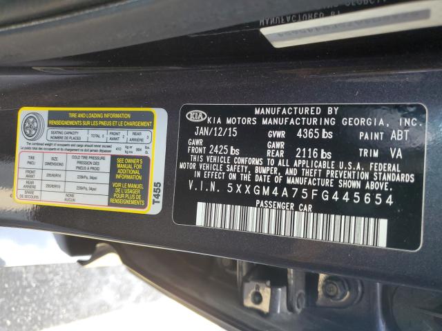 Photo 9 VIN: 5XXGM4A75FG445654 - KIA OPTIMA LX 