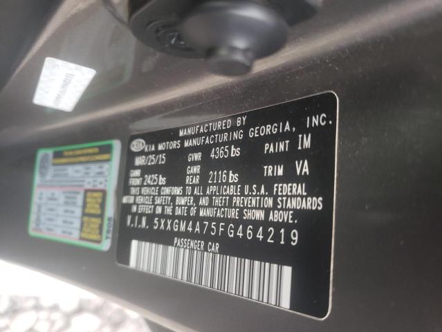 Photo 9 VIN: 5XXGM4A75FG464219 - KIA OPTIMA LX 