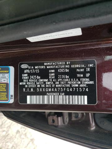 Photo 11 VIN: 5XXGM4A75FG471574 - KIA OPTIMA 