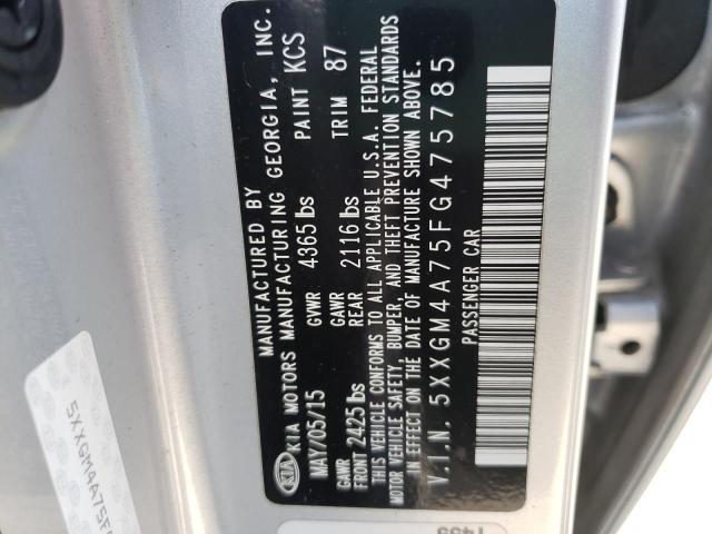 Photo 9 VIN: 5XXGM4A75FG475785 - KIA OPTIMA LX 