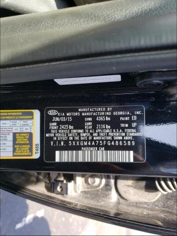 Photo 9 VIN: 5XXGM4A75FG486589 - KIA OPTIMA LX 