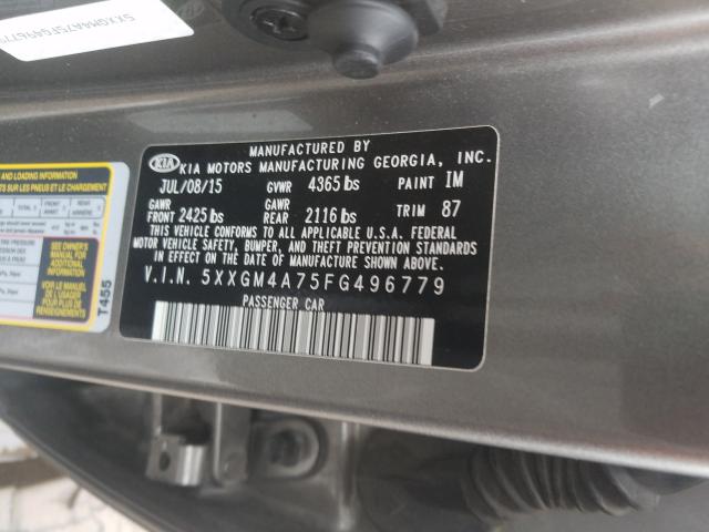 Photo 9 VIN: 5XXGM4A75FG496779 - KIA OPTIMA LX 