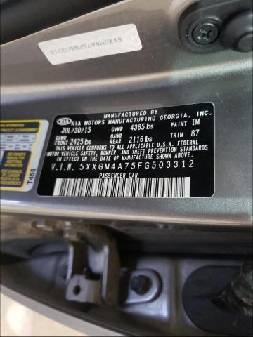 Photo 9 VIN: 5XXGM4A75FG503312 - KIA OPTIMA LX 