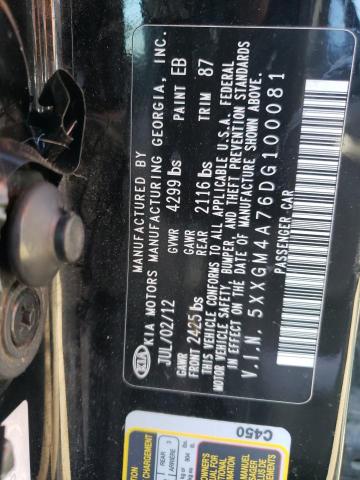 Photo 11 VIN: 5XXGM4A76DG100081 - KIA OPTIMA 