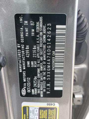 Photo 11 VIN: 5XXGM4A76DG142623 - KIA OPTIMA LX 