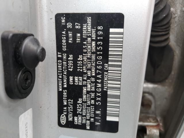 Photo 9 VIN: 5XXGM4A76DG153198 - KIA OPTIMA LX 