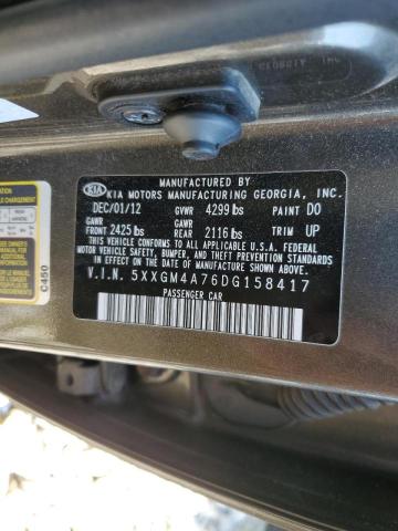 Photo 9 VIN: 5XXGM4A76DG158417 - KIA OPTIMA LX 