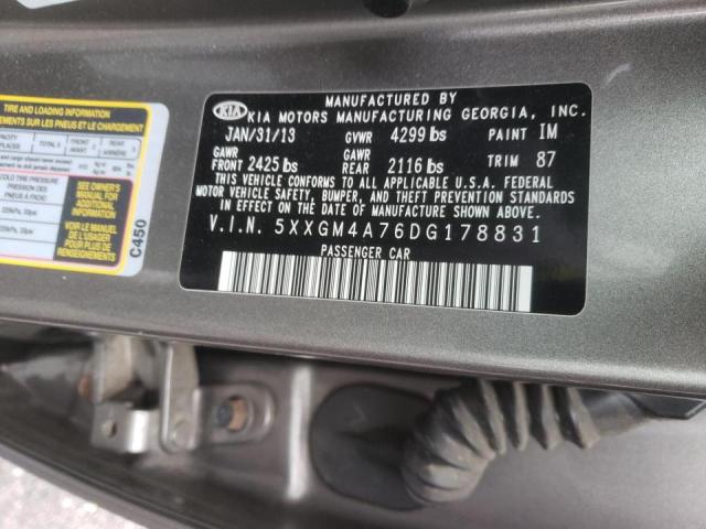 Photo 9 VIN: 5XXGM4A76DG178831 - KIA OPTIMA LX 