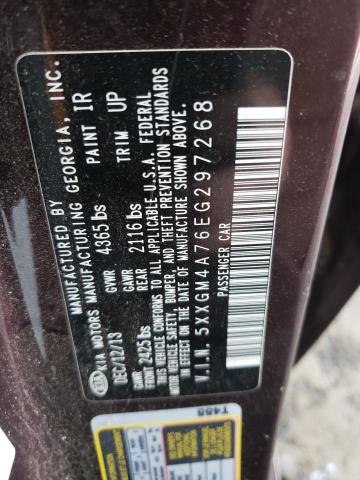 Photo 11 VIN: 5XXGM4A76EG297268 - KIA OPTIMA LX 