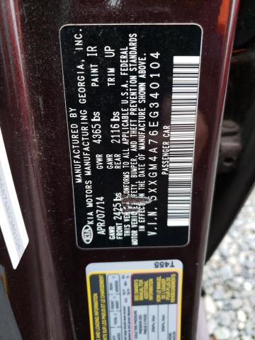 Photo 11 VIN: 5XXGM4A76EG340104 - KIA OPTIMA 