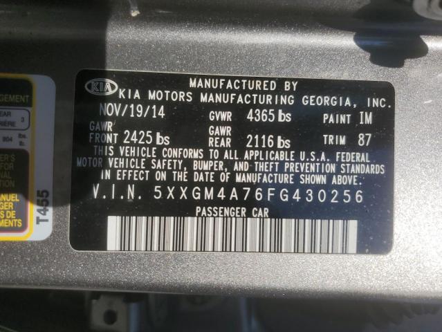 Photo 11 VIN: 5XXGM4A76FG430256 - KIA OPTIMA LX 