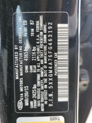 Photo 11 VIN: 5XXGM4A76FG463192 - KIA OPTIMA LX 