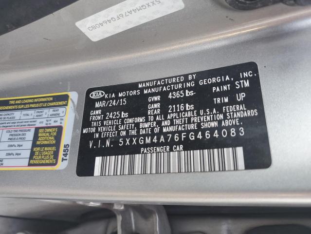 Photo 11 VIN: 5XXGM4A76FG464083 - KIA OPTIMA LX 