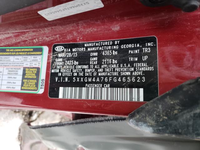 Photo 9 VIN: 5XXGM4A76FG465623 - KIA OPTIMA LX 