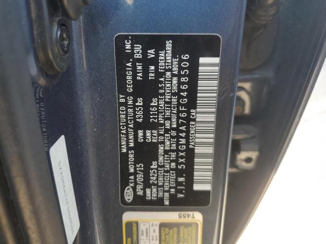 Photo 12 VIN: 5XXGM4A76FG468506 - KIA OPTIMA LX 