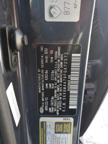 Photo 11 VIN: 5XXGM4A76FG472572 - KIA OPTIMA LX 