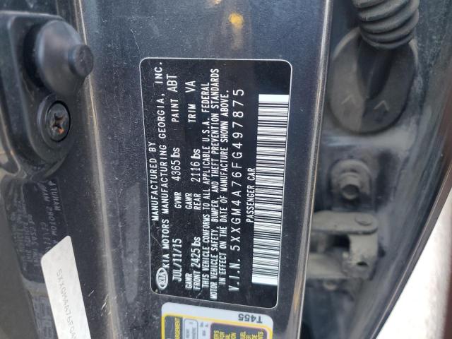 Photo 12 VIN: 5XXGM4A76FG497875 - KIA OPTIMA LX 