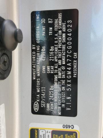 Photo 11 VIN: 5XXGM4A77CG004023 - KIA OPTIMA LX 