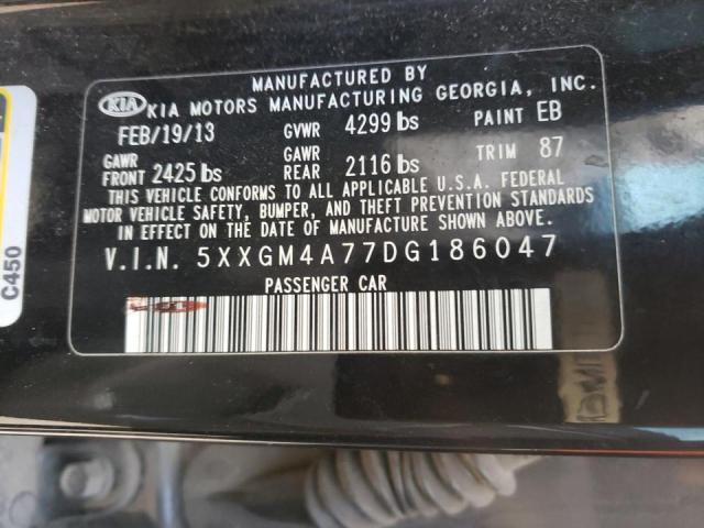 Photo 9 VIN: 5XXGM4A77DG186047 - KIA OPTIMA LX 