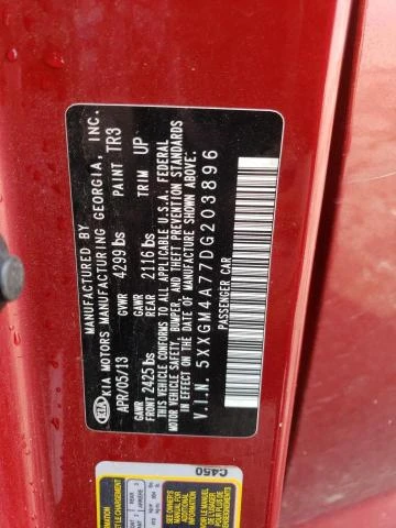 Photo 11 VIN: 5XXGM4A77DG203896 - KIA OPTIMA LX 