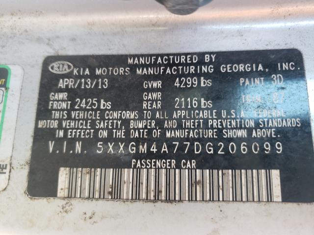 Photo 9 VIN: 5XXGM4A77DG206099 - KIA OPTIMA LX 