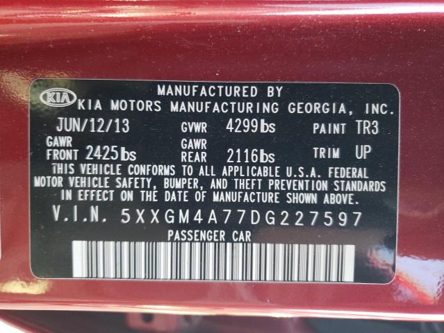 Photo 11 VIN: 5XXGM4A77DG227597 - KIA OPTIMA LX 