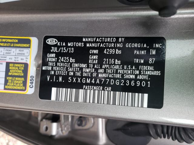 Photo 9 VIN: 5XXGM4A77DG236901 - KIA OPTIMA LX 