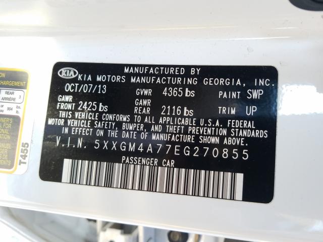 Photo 9 VIN: 5XXGM4A77EG270855 - KIA OPTIMA LX 