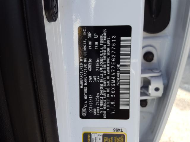 Photo 9 VIN: 5XXGM4A77EG277613 - KIA OPTIMA LX 