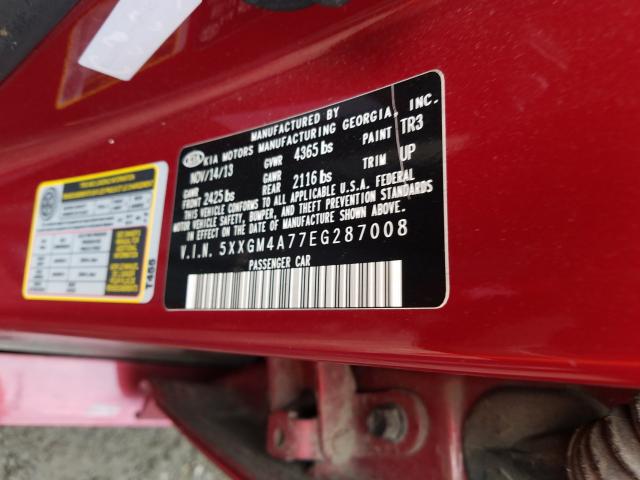 Photo 9 VIN: 5XXGM4A77EG287008 - KIA OPTIMA LX 