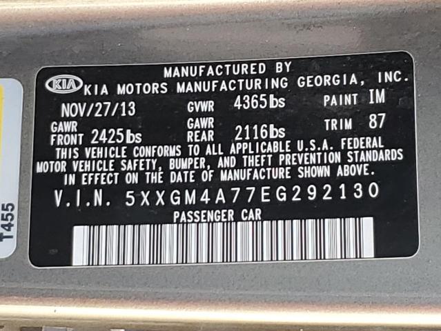 Photo 11 VIN: 5XXGM4A77EG292130 - KIA OPTIMA 