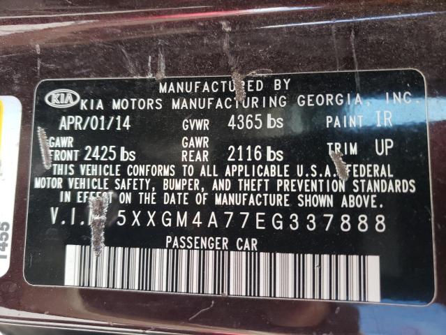 Photo 9 VIN: 5XXGM4A77EG337888 - KIA OPTIMA LX 