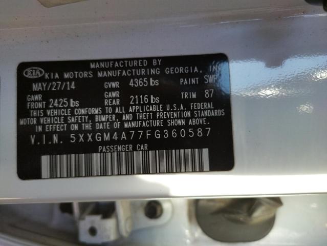 Photo 11 VIN: 5XXGM4A77FG360587 - KIA OPTIMA LX 