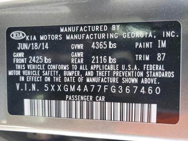 Photo 11 VIN: 5XXGM4A77FG367460 - KIA OPTIMA 