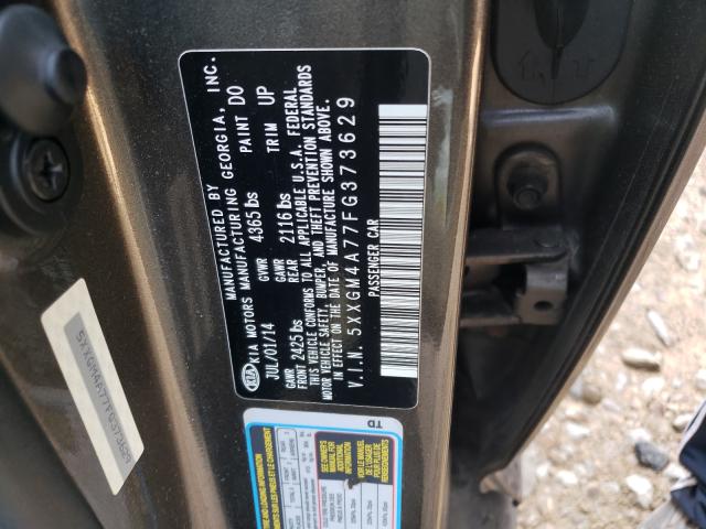 Photo 9 VIN: 5XXGM4A77FG373629 - KIA OPTIMA LX 