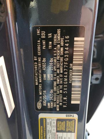 Photo 12 VIN: 5XXGM4A77FG394416 - KIA OPTIMA LX 