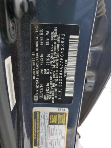 Photo 11 VIN: 5XXGM4A77FG438642 - KIA OPTIMA LX 