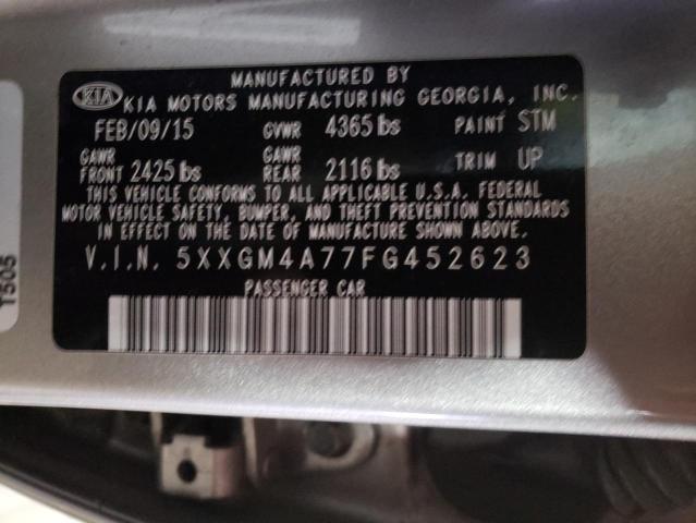 Photo 9 VIN: 5XXGM4A77FG452623 - KIA OPTIMA LX 