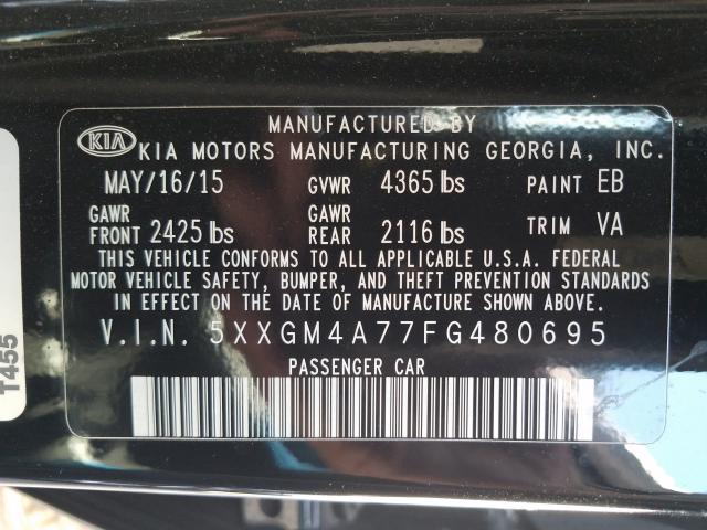 Photo 9 VIN: 5XXGM4A77FG480695 - KIA OPTIMA LX 