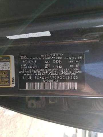 Photo 9 VIN: 5XXGM4A77FG519690 - KIA OPTIMA LX 