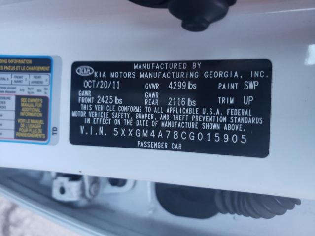 Photo 9 VIN: 5XXGM4A78CG015905 - KIA OPTIMA 