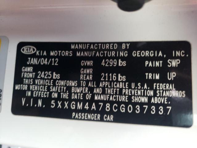 Photo 11 VIN: 5XXGM4A78CG037337 - KIA OPTIMA LX 