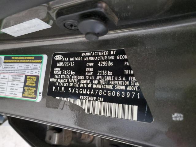 Photo 12 VIN: 5XXGM4A78CG063971 - KIA OPTIMA LX 