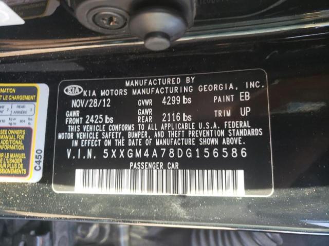 Photo 9 VIN: 5XXGM4A78DG156586 - KIA OPTIMA LX 