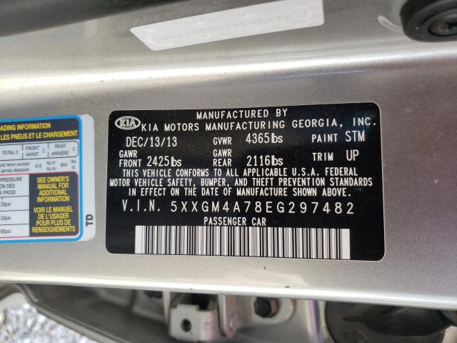 Photo 9 VIN: 5XXGM4A78EG297482 - KIA OPTIMA LX 