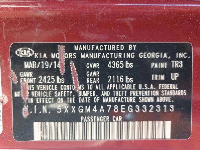 Photo 11 VIN: 5XXGM4A78EG332313 - KIA OPTIMA 