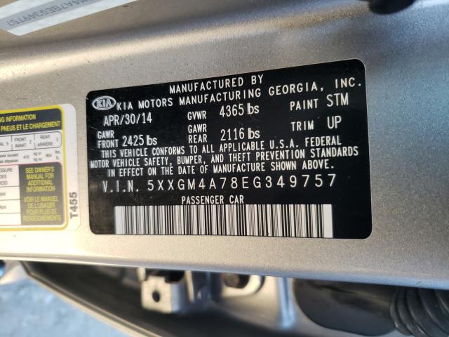 Photo 9 VIN: 5XXGM4A78EG349757 - KIA OPTIMA 