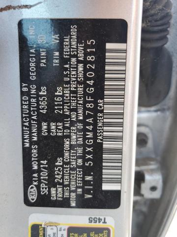 Photo 11 VIN: 5XXGM4A78FG402815 - KIA OPTIMA LX 