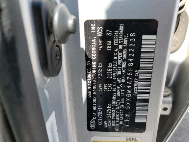 Photo 9 VIN: 5XXGM4A78FG422238 - KIA OPTIMA LX 